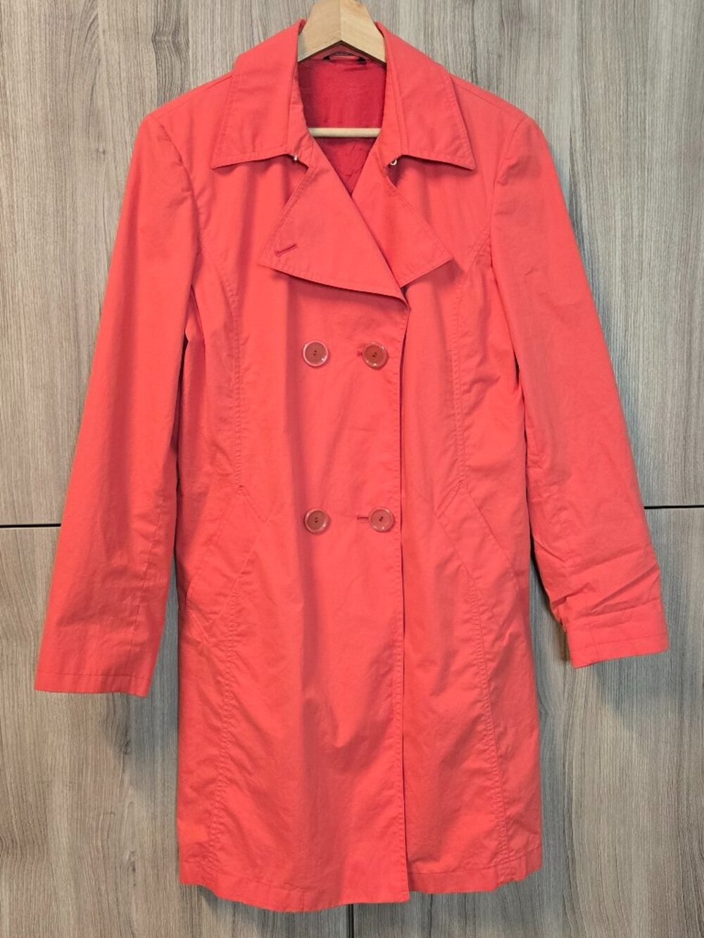Cinzia Rocca Due Melon Double Breasted Trenchcoat Women Lightweight Unlined 8